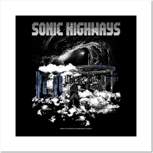 sonic highways unofficial merch by svkarnoprodvktion Posters and Art